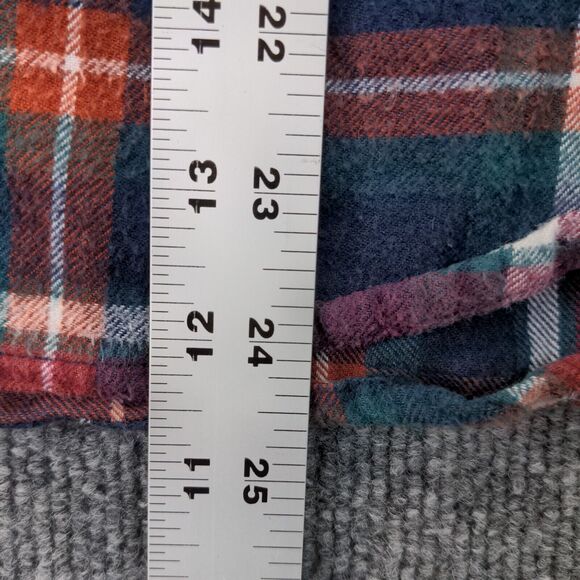 Natural Reflections Womens Button-Up Shirt Large Blue Red Plaid Chest Pocket - Picture 11 of 12